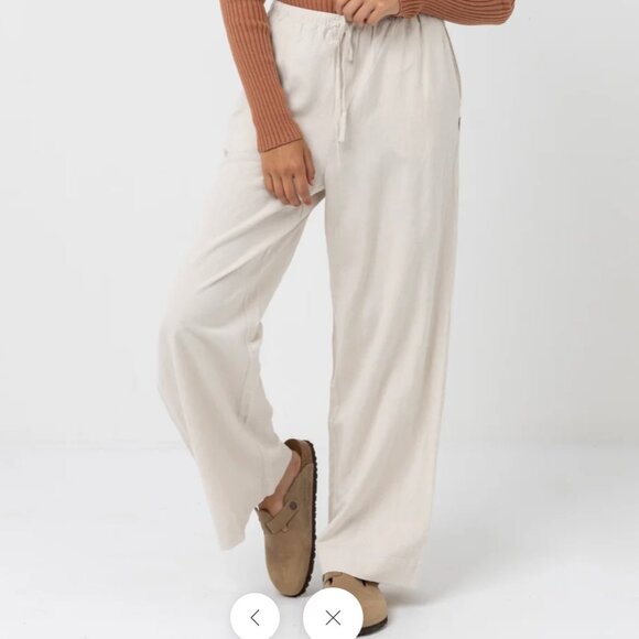 Drawstring linen pant - Picture 2 of 3